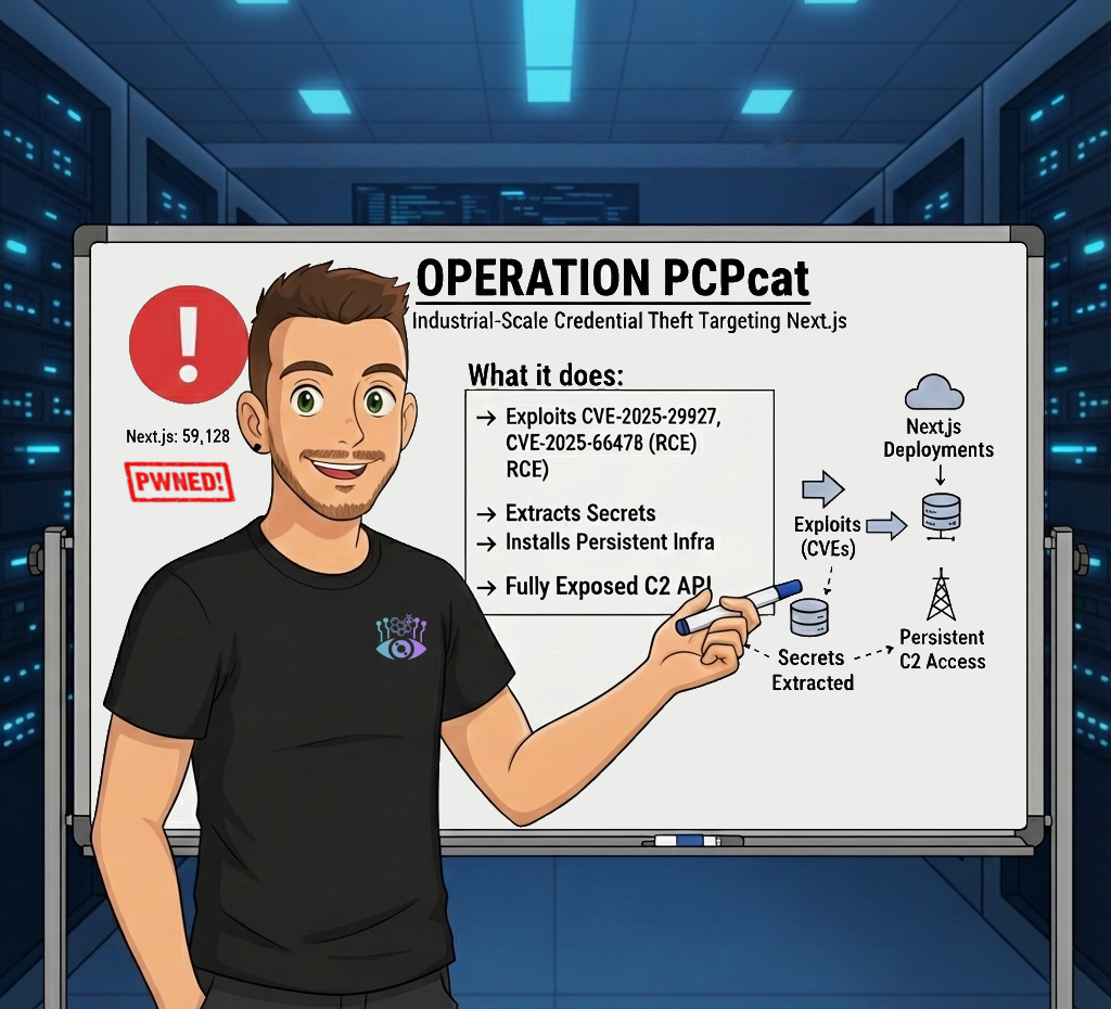 <h3>Operation PCPcat: Hunting a Next.js Credential Stealer That's Already Compromised 59K Servers</h3>