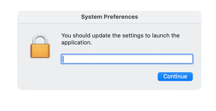 Fake System Preferences password dialog shown by MacSync Stealer